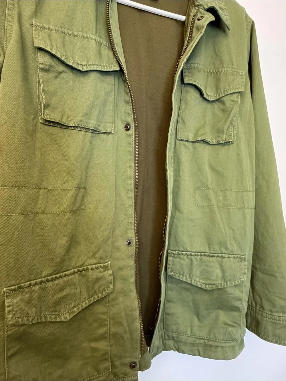 The Children’s Place Olive Green Military-Style Jacket boys 14 extra large XL